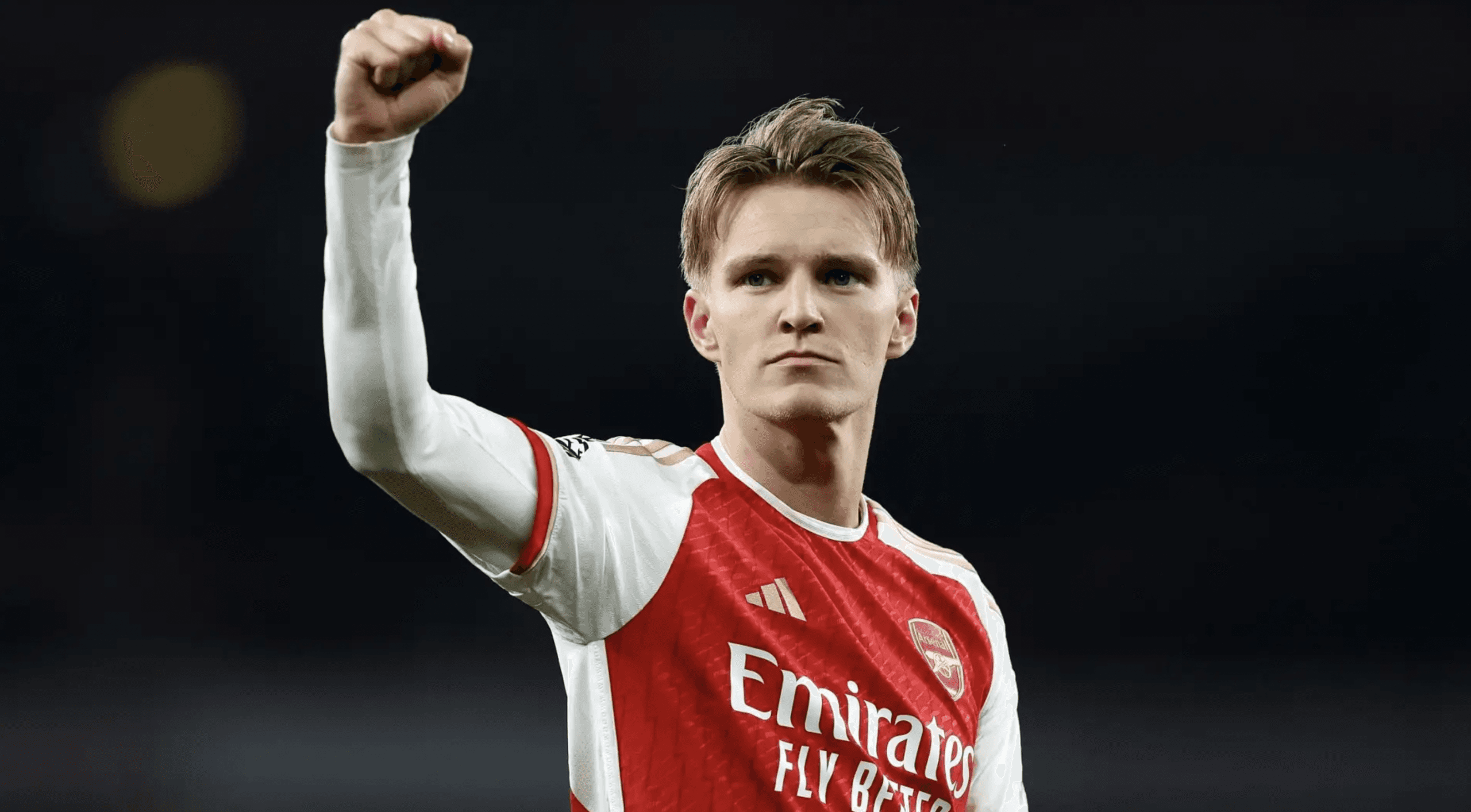 Arsenal's Odegaard celebtates