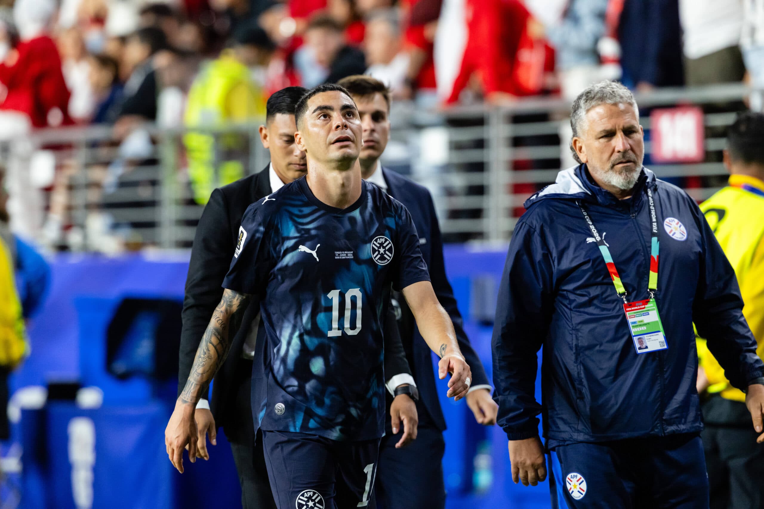 Miguel Almiron World Cup red card