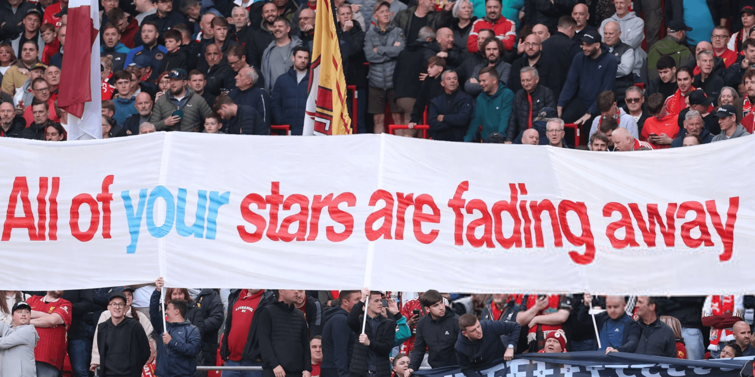 Liverpool banner vs Man City