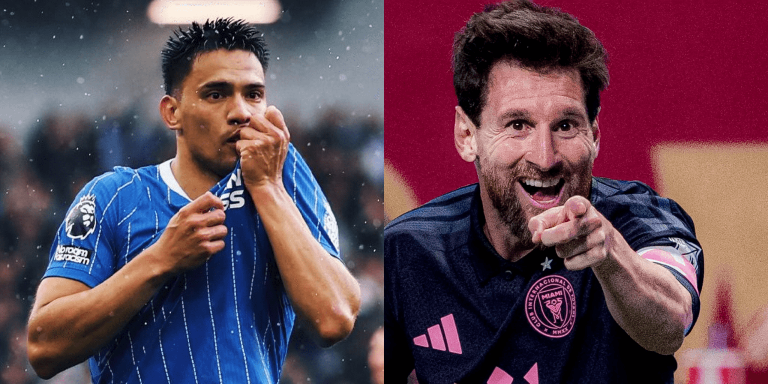 Diego Gomez and Lionel Messi