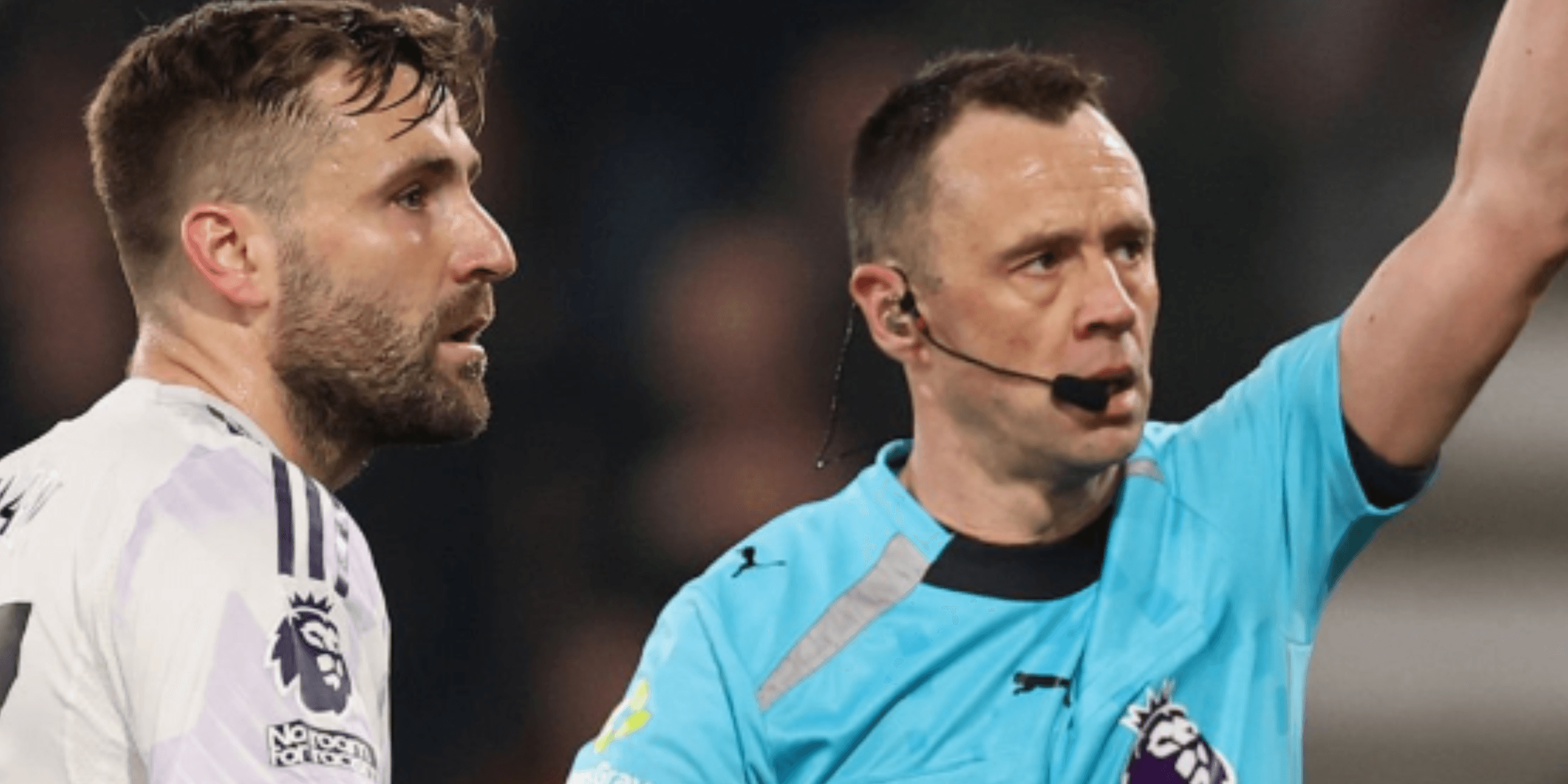 Stuart Attwell, Luke Shaw, Manchester United, Premier League