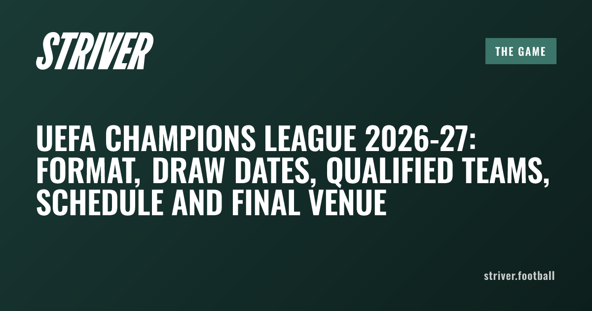 UEFA Champions League 2026-27: Format, Draw Dates, Qualified Teams ...